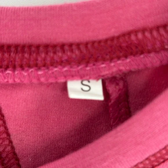 Womens Pink Cropped Cap Sleeve Cutout Back Performance T Shirt Size S Run Gym - Picture 6 of 6